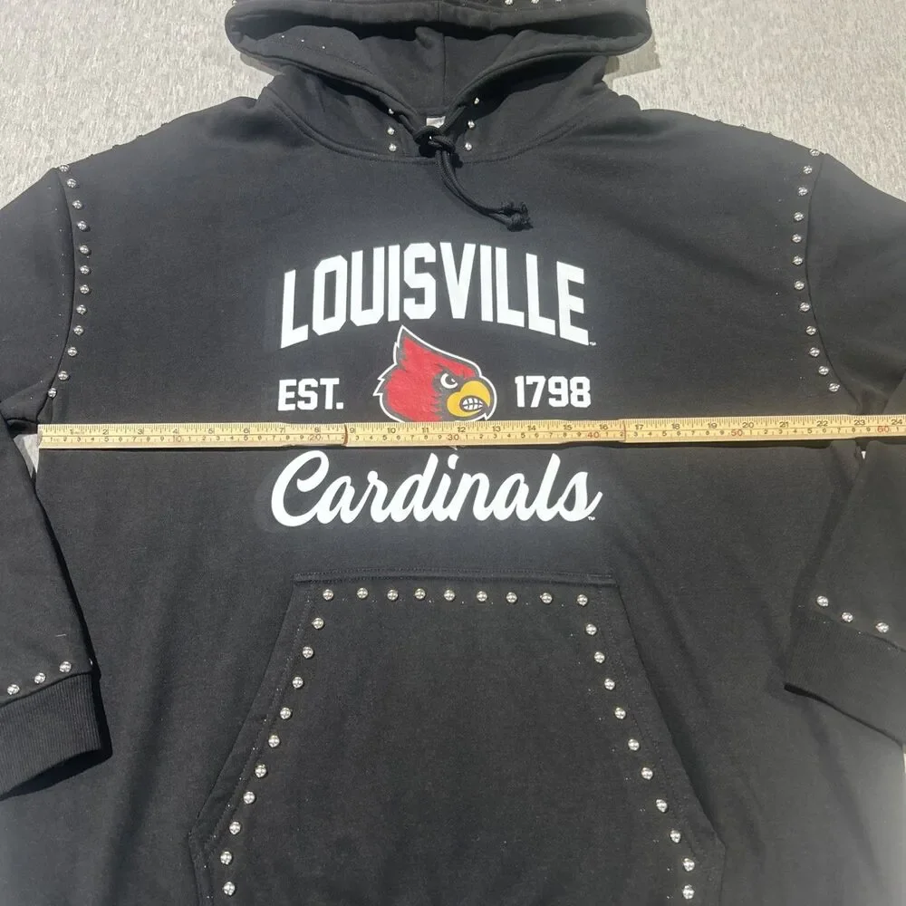 Gameday Couture Louisville Cardinals Studded Hoodie Womens Large Black NWT - Picture 9 of 13